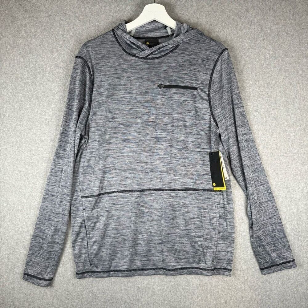 Zella Mens Size Small Pullover Lightweight Hoodie Navy Blue Long Sleeve NWT